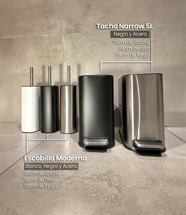 Escobilla moderna negro haus up