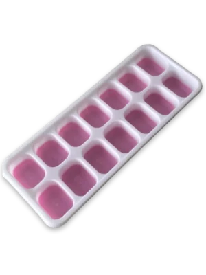 Cubetera blanca y rosa