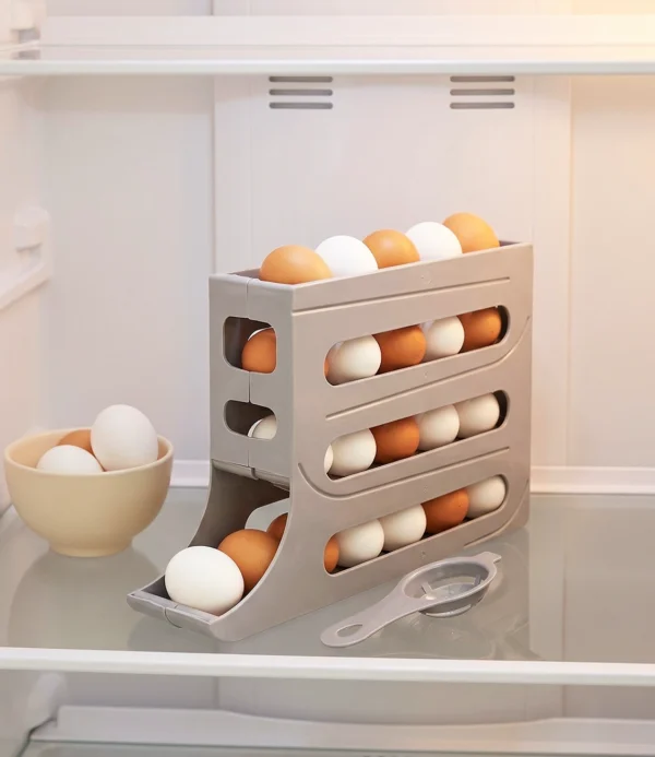 Huevera dispensadora de huevos gris