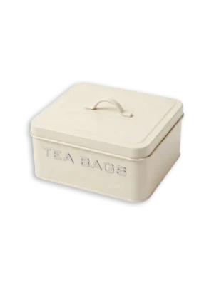 Lata para té 6 divisiones crema