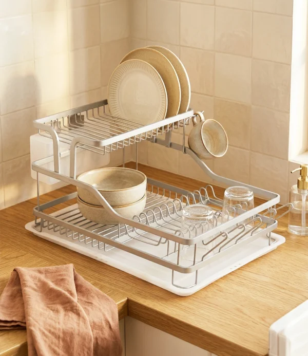 Escurridor de platos Eric multifunción haus up Gris