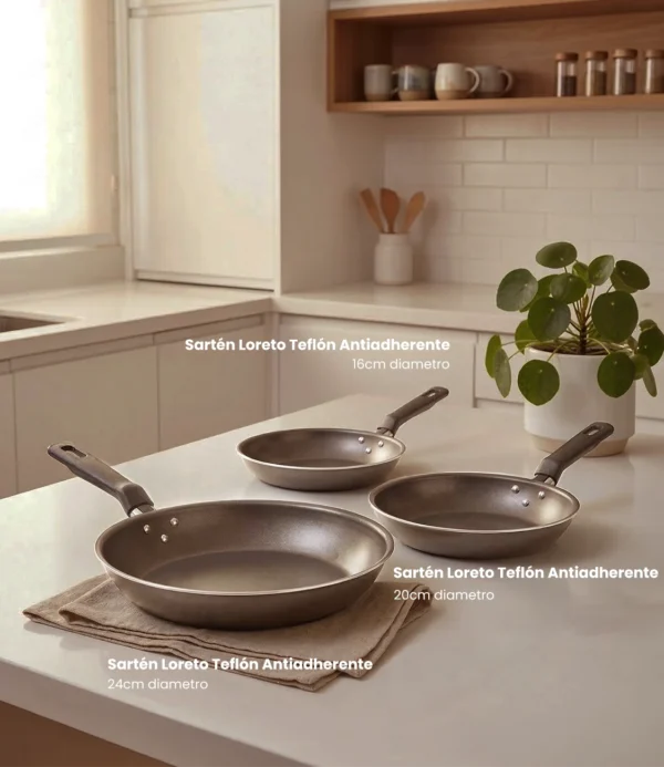 Sartén Loreto 20cm Teflón Antiadherente Tramontina