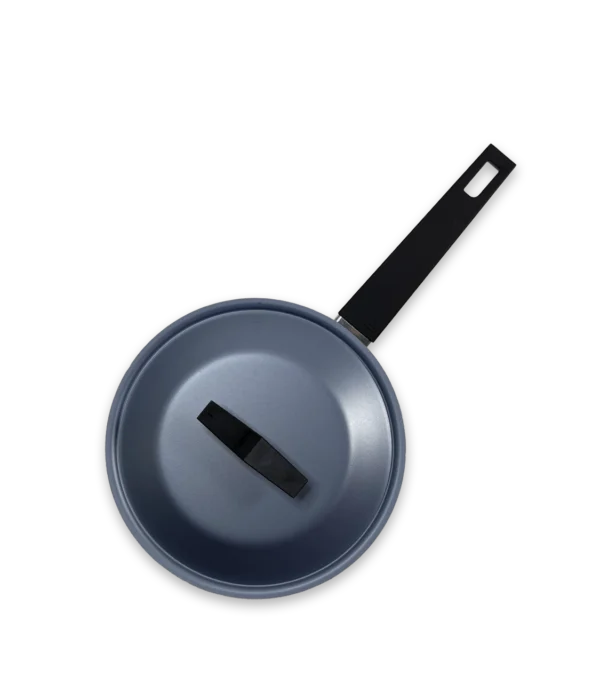 Sartén Honda Con Tapa 24 Cm Tramontina Spezia Inducción Antiadherente Starflon Color Azul