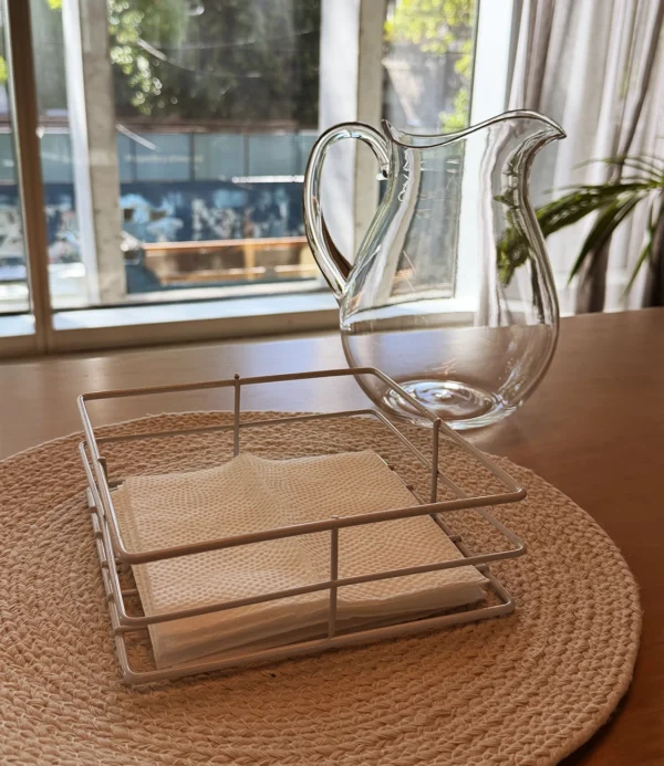 Servilletero Canasta Blanco haus up