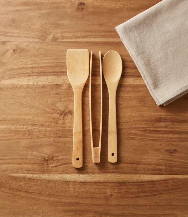 Utensillos de cocina bambú