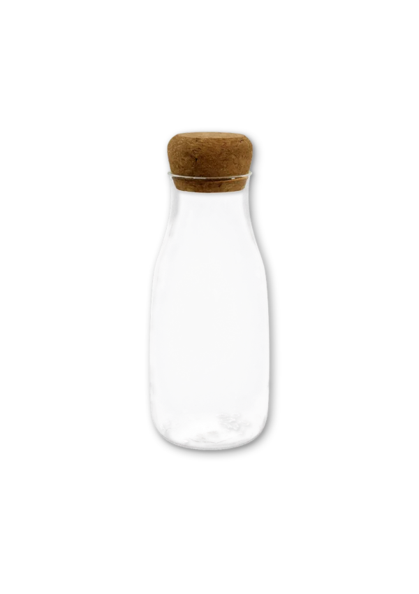 Botella con tapa de corcho mediana