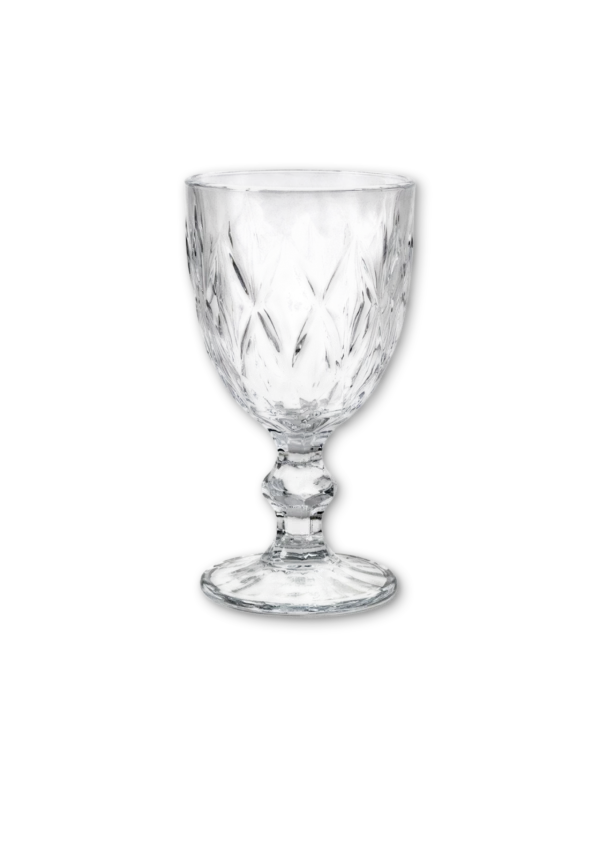 Copa Agua Cristales Blanca Decormesa