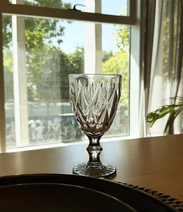 Copa Agua Cristales gris Decormesa