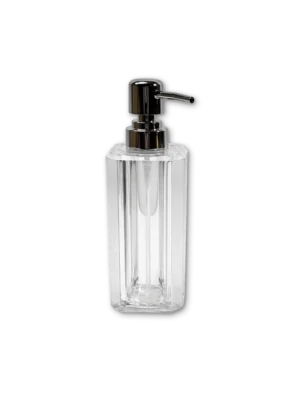 Dispenser jabón acrílico facetado transparente shengya