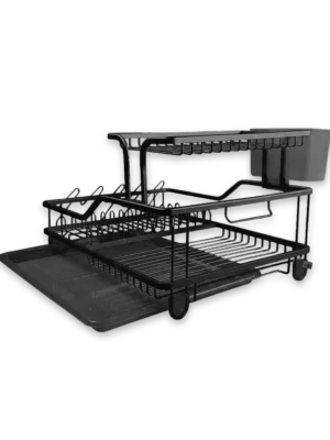 Escurridor de platos Eric multifunción haus up Negro