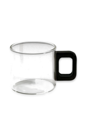 Taza café asa de madera oscura