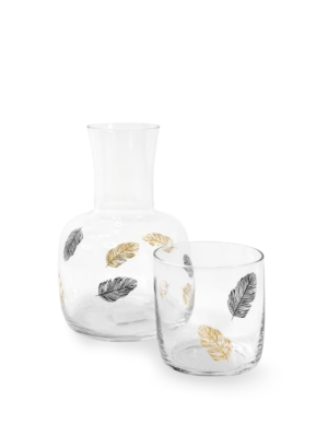 Set botella y vaso hojas chico Mister Kook