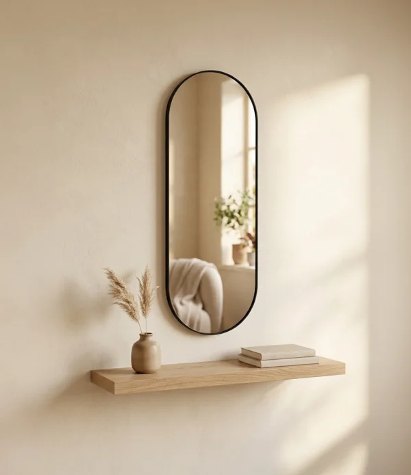 Espejo redondo largo