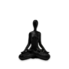 Estatua yoga om negra