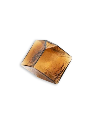 Florero cubo marrón chico