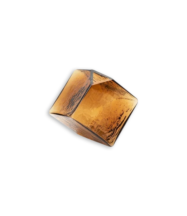 Florero cubo marrón chico