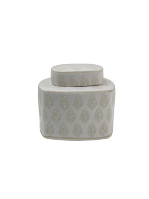 Frasco porcelana hojitas chica Mister Kook