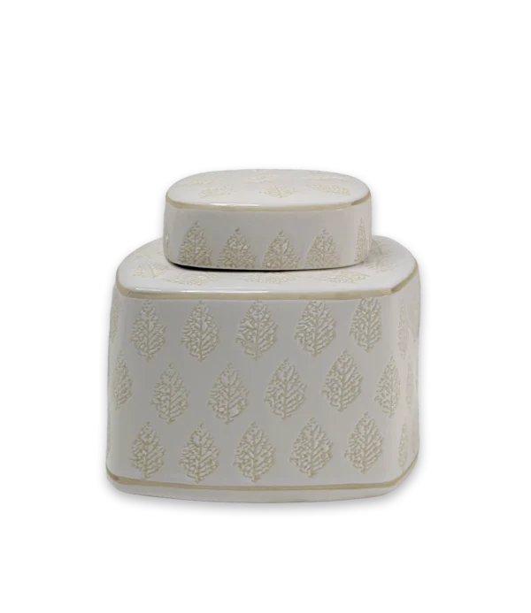 Frasco porcelana hojitas grande Mister Kook