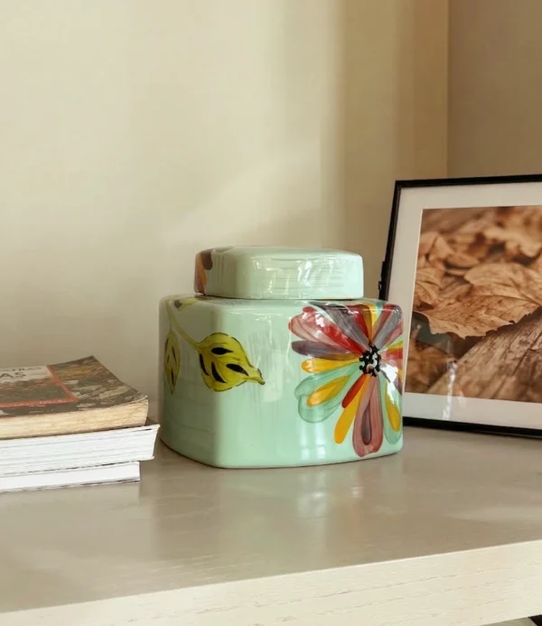 Frasco porcelana flores grande Mister Kook