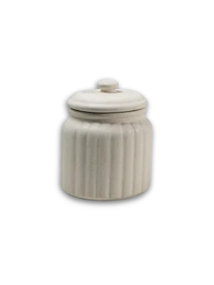 Tarro onda blanco ceramica chico