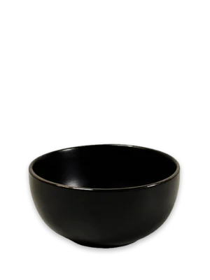 Bowl negro borde bronce