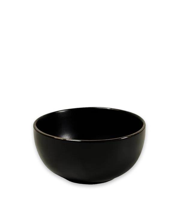 Bowl negro borde bronce