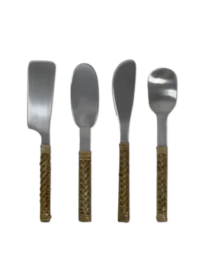 Set Cubiertos Queso Mimbre