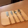 Set Cubiertos Queso Mimbre