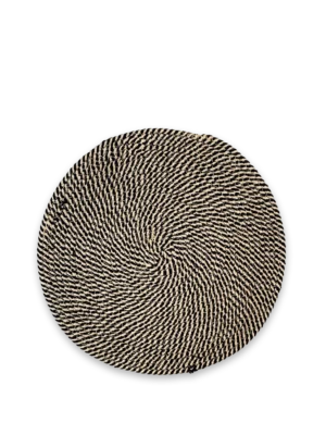 Individual circular 100% algodón crema y negro