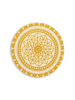 Individuales Algodón Mandala amarillo
