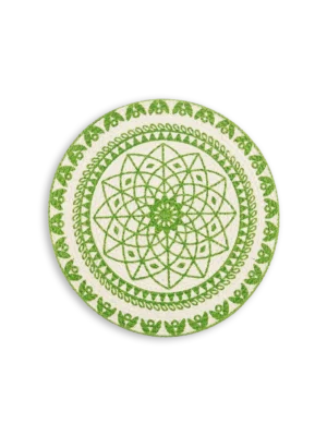 Individuales Algodón Mandala verde