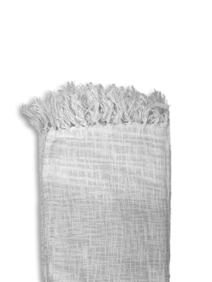 Mantel blanco flecos