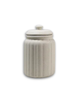 Tarro onda blanco ceramica grande