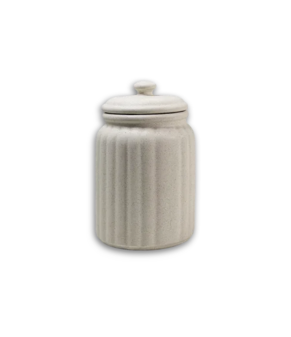 Tarro onda blanco ceramica grande