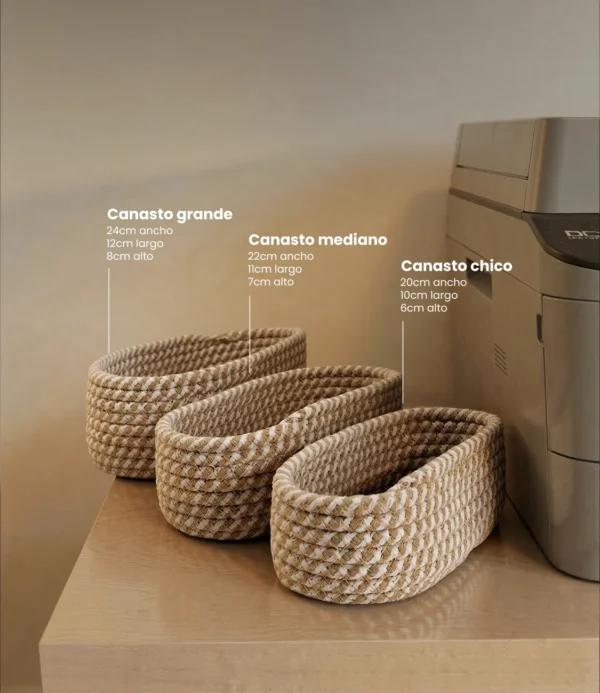 Canasto 100% algodón grande