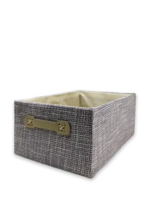 Canasto organizador poliéster gris grande