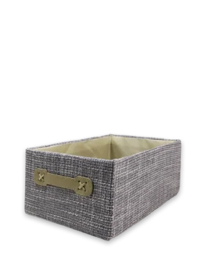 Canasto organizador poliéster gris mediano