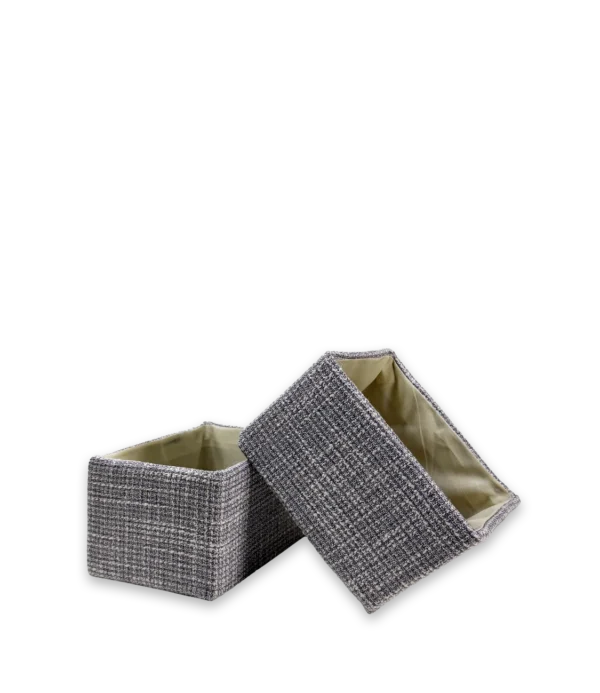 Canasto organizador poliéster gris chico