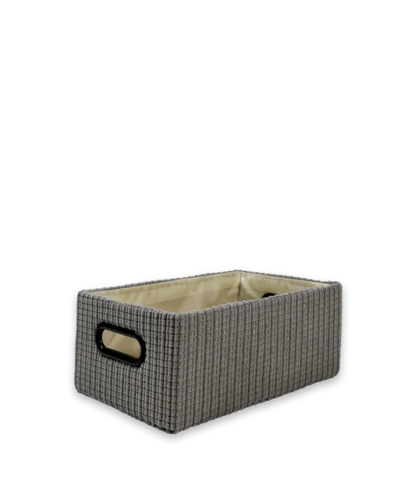 Canasto organizador gris oscuro chico