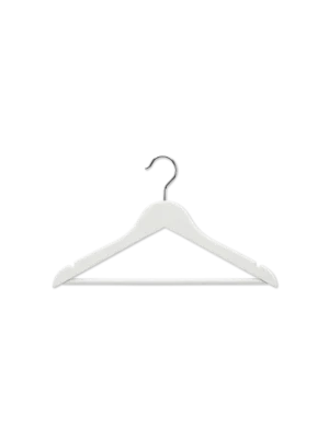 Perchas madera blanca Wooden set x3