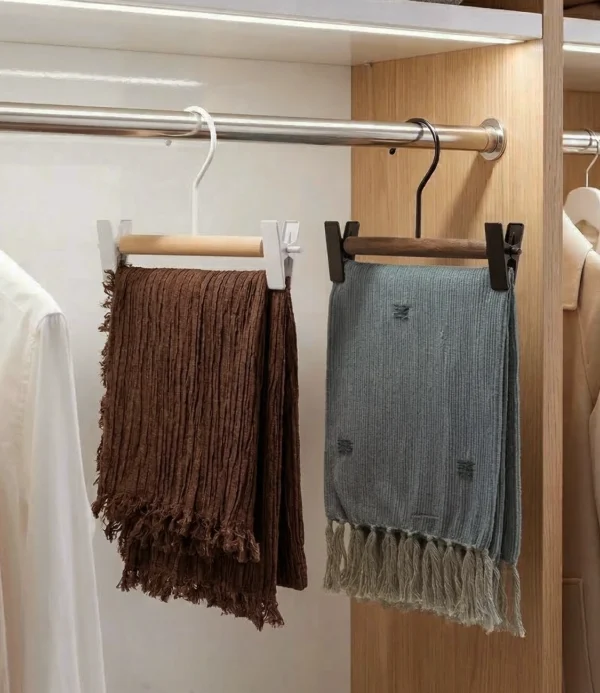 Perchas nórdicas con ganchos set x3 wooden negro