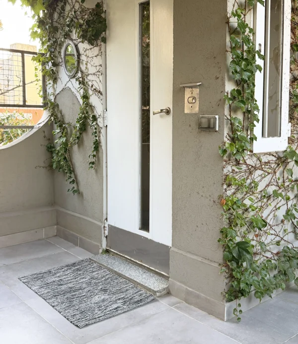 Alfombra algodón rústico negro