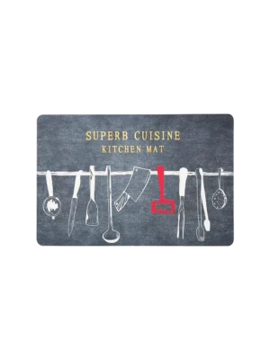 Alfombra de cocina gris chica