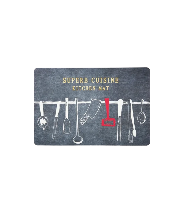 Alfombra de cocina gris chica