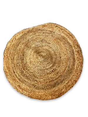 Alfombra África de Yute lisa circular