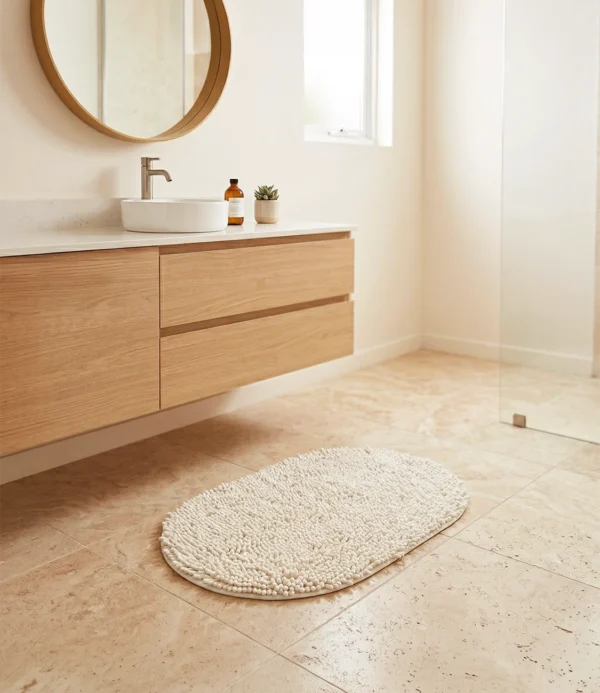 Alfombra para baño Isabel haus up blanco