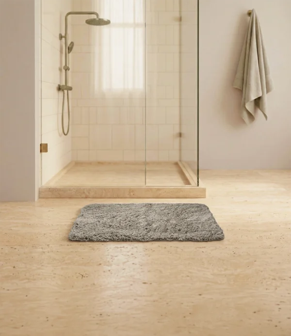 Alfombra de baño Catalina chenilla gris haus up