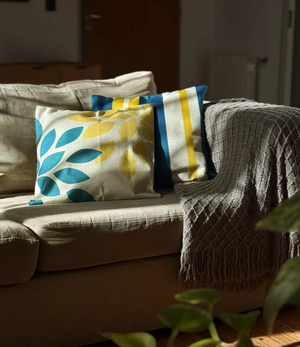 Funda de almohada rayas la boca