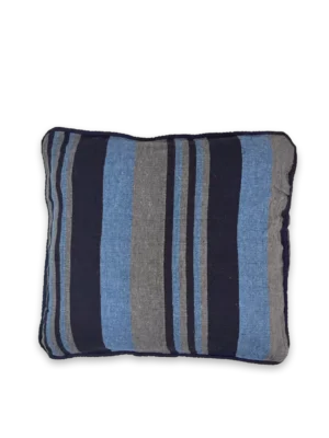 Funda almohada rayada azul