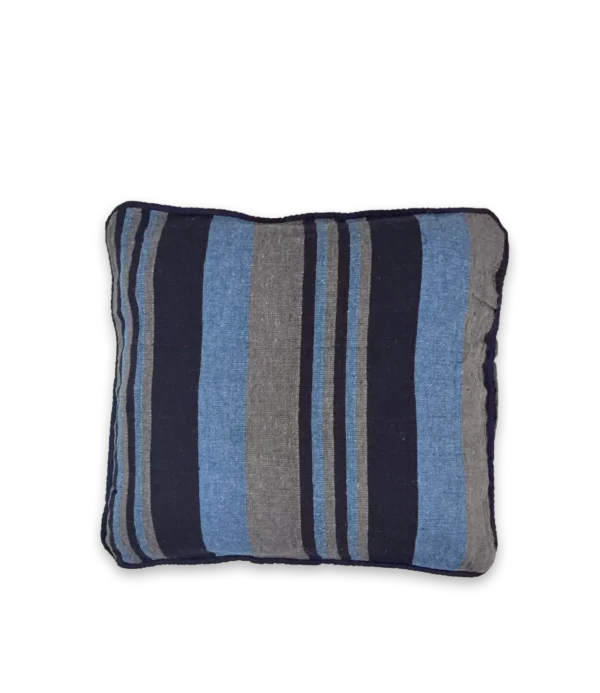 Funda almohada rayada azul